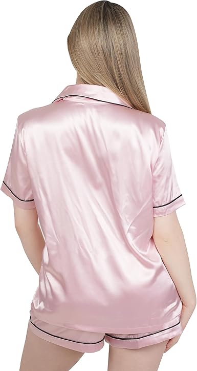 Night Suit Pyjama Set Womens Silk Short Pyjamas NY Threads Women's