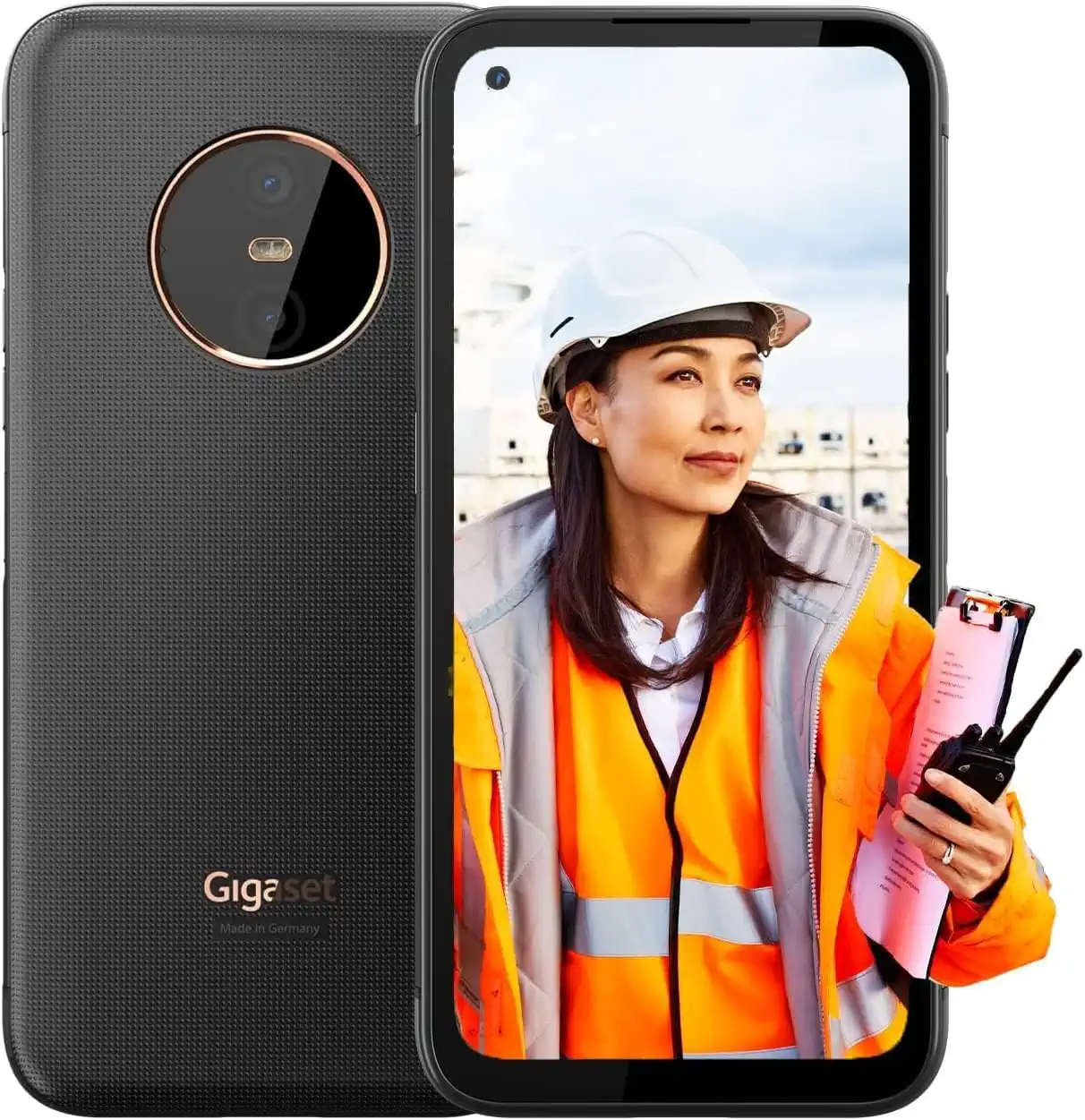 Gigaset GX6 PRO Business-Smartphone 5G - staub- & wasserdicht IP68, Militärnorm - 6,6" FHD+ Display mit Gorilla Glass - 128GB+8GB RAM - 50MP Kamera - 400 std Standby - Android 14 fähig, Titanium Black