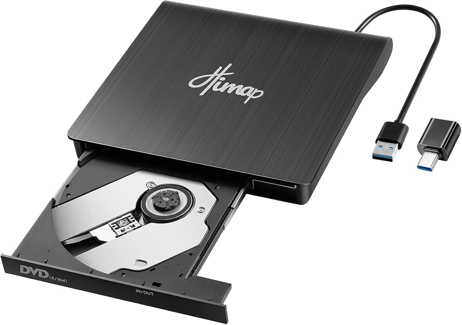 CD Drive, External CD ROM DVD Drive CD DVD Burner Optical Drive for Laptop Portable USB Disk