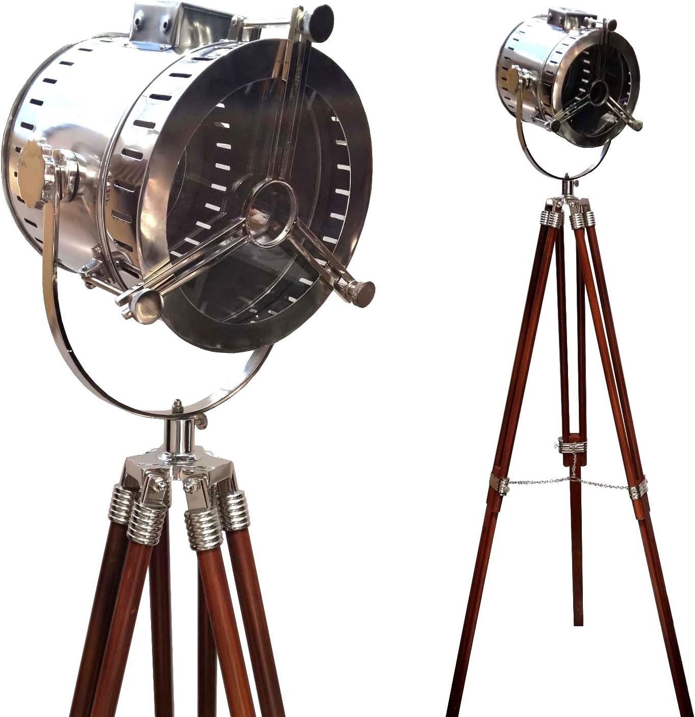 Vintage Retro Floor Focus Tripod Searchlight Lamps Spotlights Lobby Light Decor