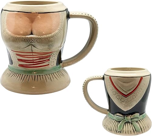 Miniatura 3 de 0.55 litros  OktoberfestHaus German Stein Oktoberfest - Taza de cerámica para cerveza, par de tazas de tirolesa alemana Okoberfest, artículos de