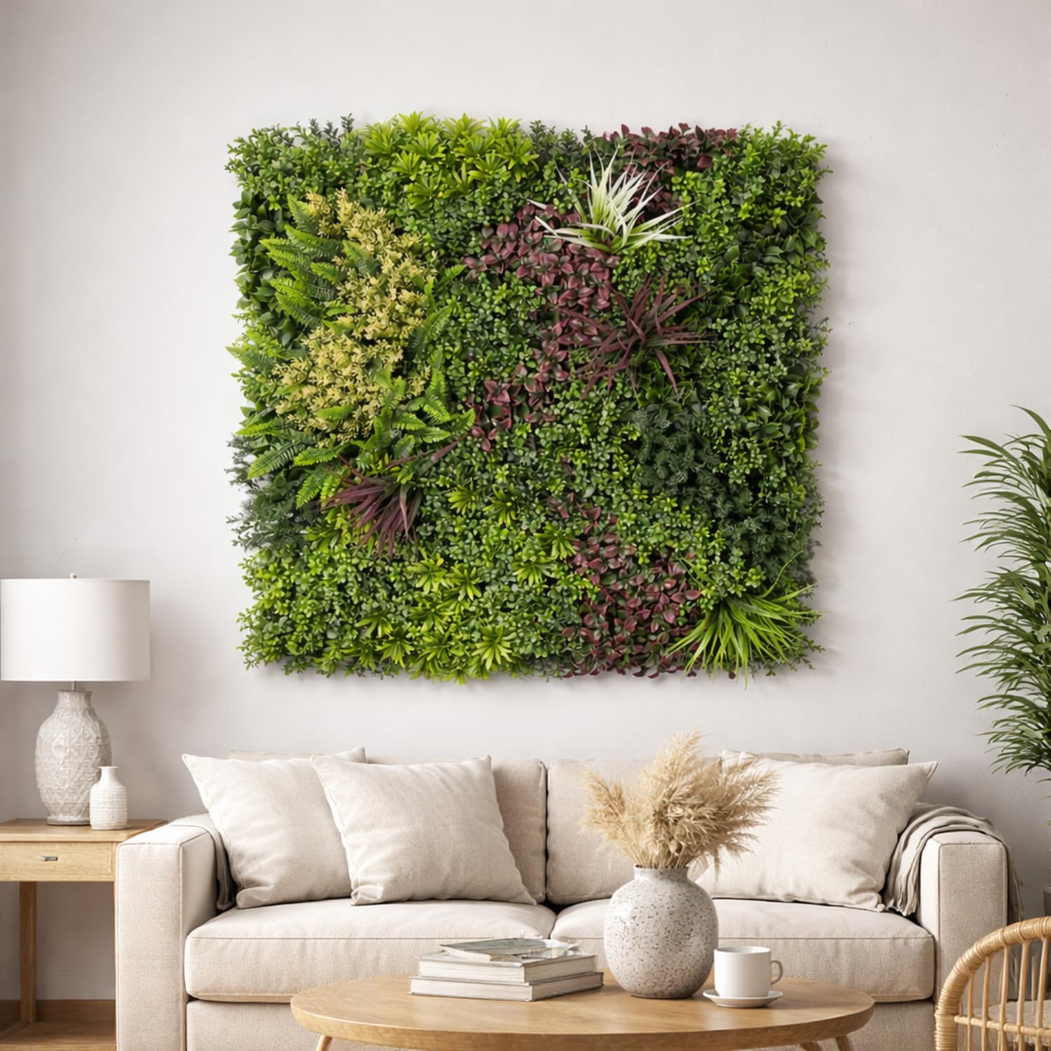 Erba da Parete Finta Artificiale Siepe Interno Esterno Amazonia Premium Quality 100x100 cm Effetto 3D Componibile Pannelli Verde Parete Erba Finta Interno Pianta Frangivista 1m² Bar Balcone