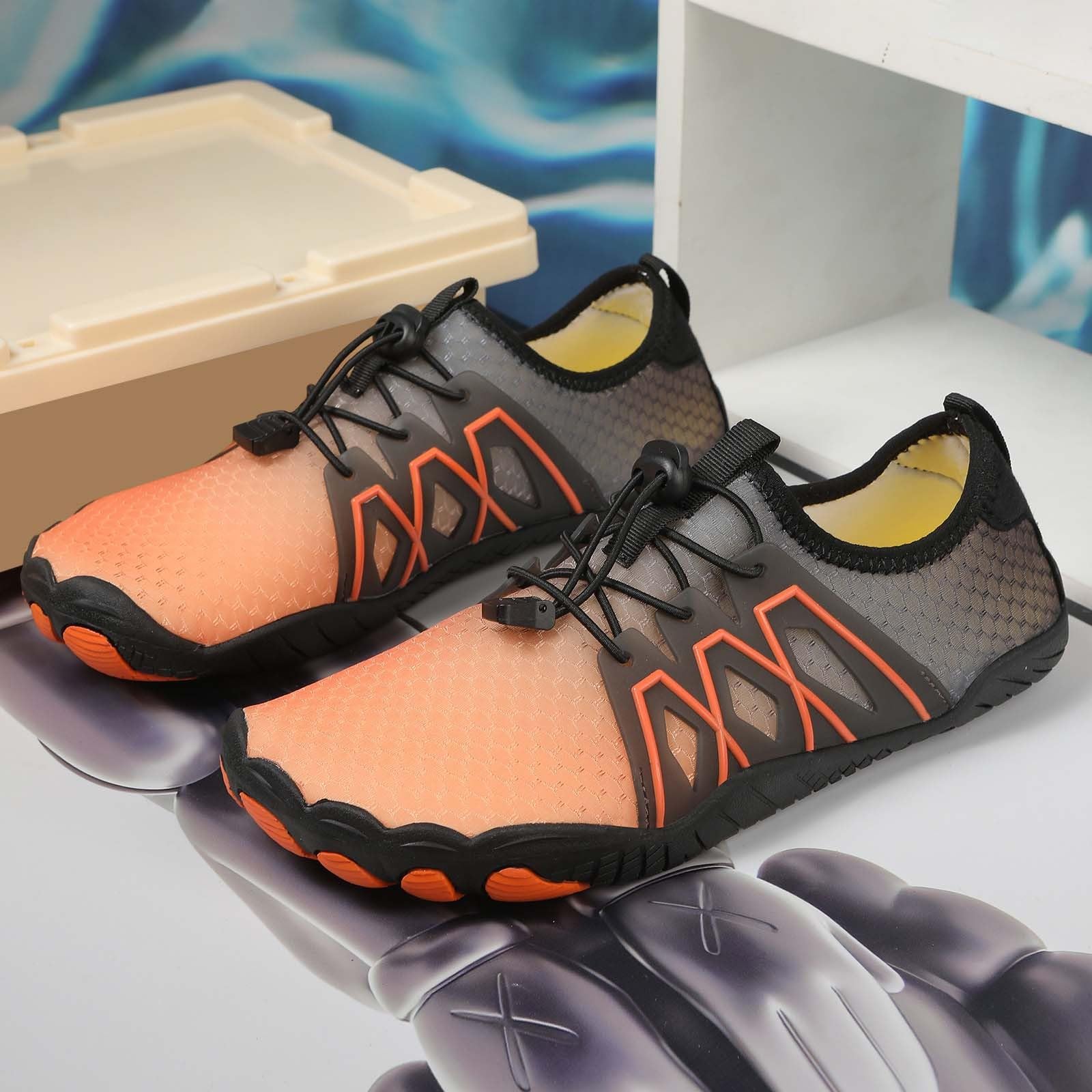 Scarpe da Scoglio Uomo per Entrare in Acqua Scarpette Calcio di Gomma Il Mare Donna Calzari Sub Acquatiche Roccia Spiaggia Scarpetta Sandali Ciabatte Scogli Fiume Piscina Plastica
