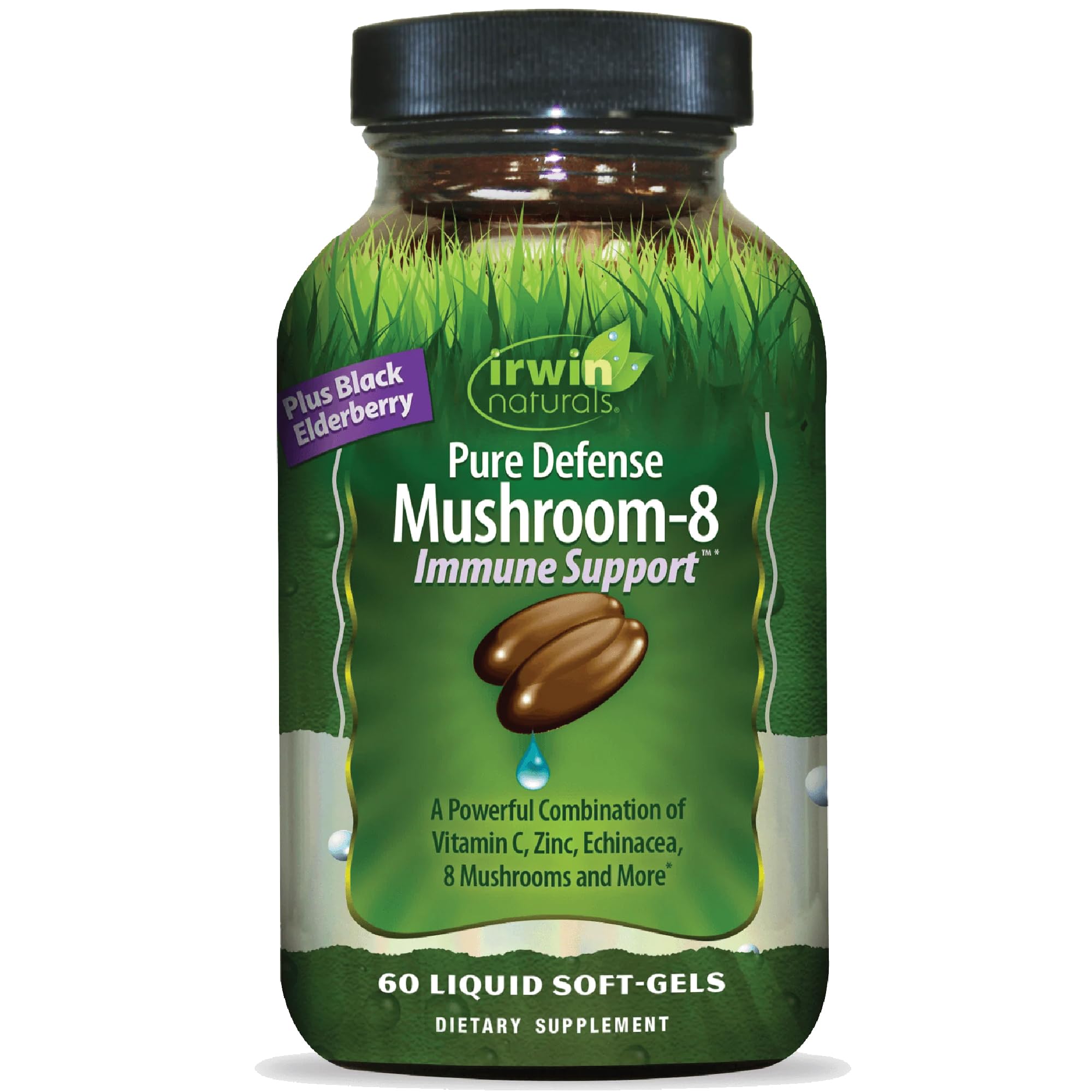 Irwin Naturals Pure Defense Mushroom-8 Immune Support 60 Count (Pack of 1)
