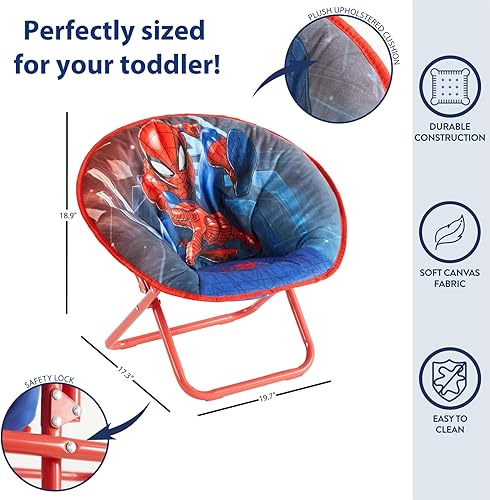 Miniatura 44 de Idea Nuova Paw Patrol Skye - Silla plegable Saucer™ de 19 pulgadas con marco de metal rosa, a partir de 3 años Avengers / Gris,Pistas de