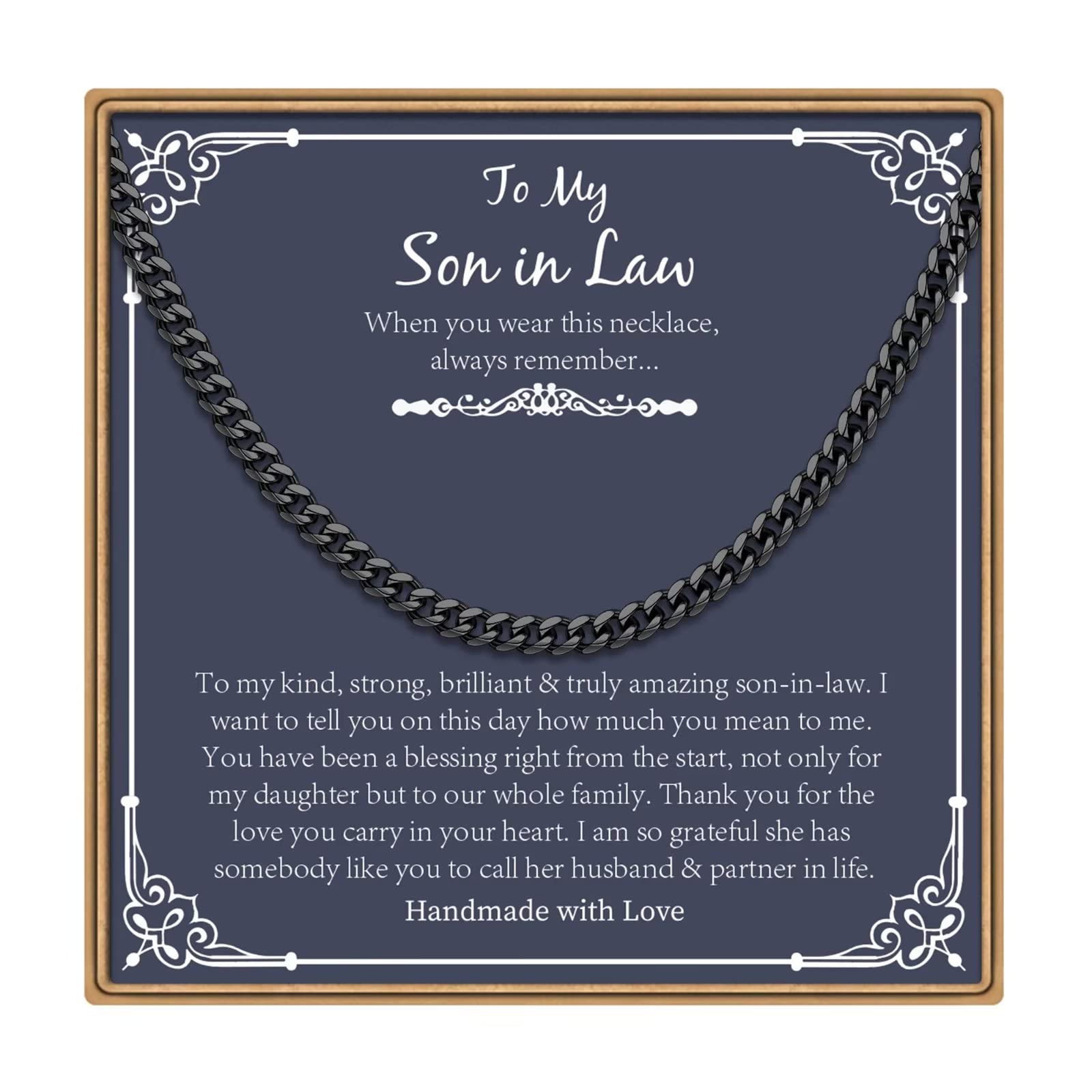 PAERAPAK Necklaces Gifts for Son in Law