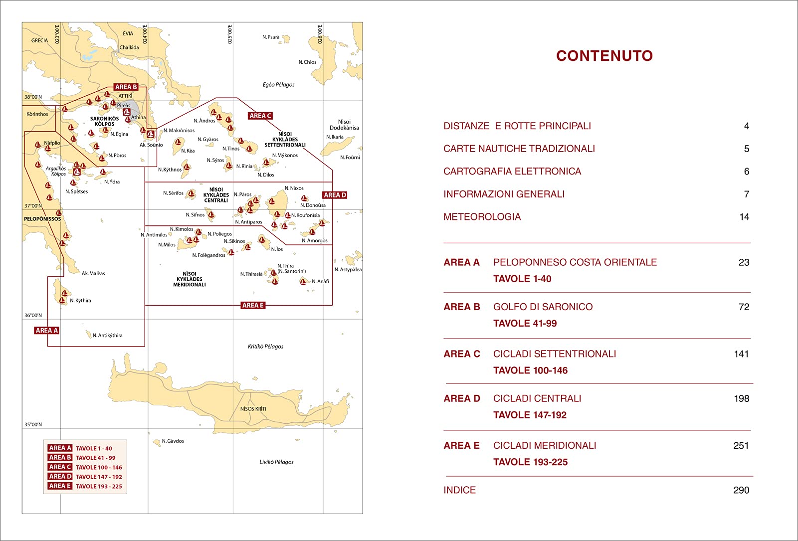 Grecia Egea. Peloponneso orientale, golfo di Saronico, Cicladi. Portolano cartografico (Vol. 7)