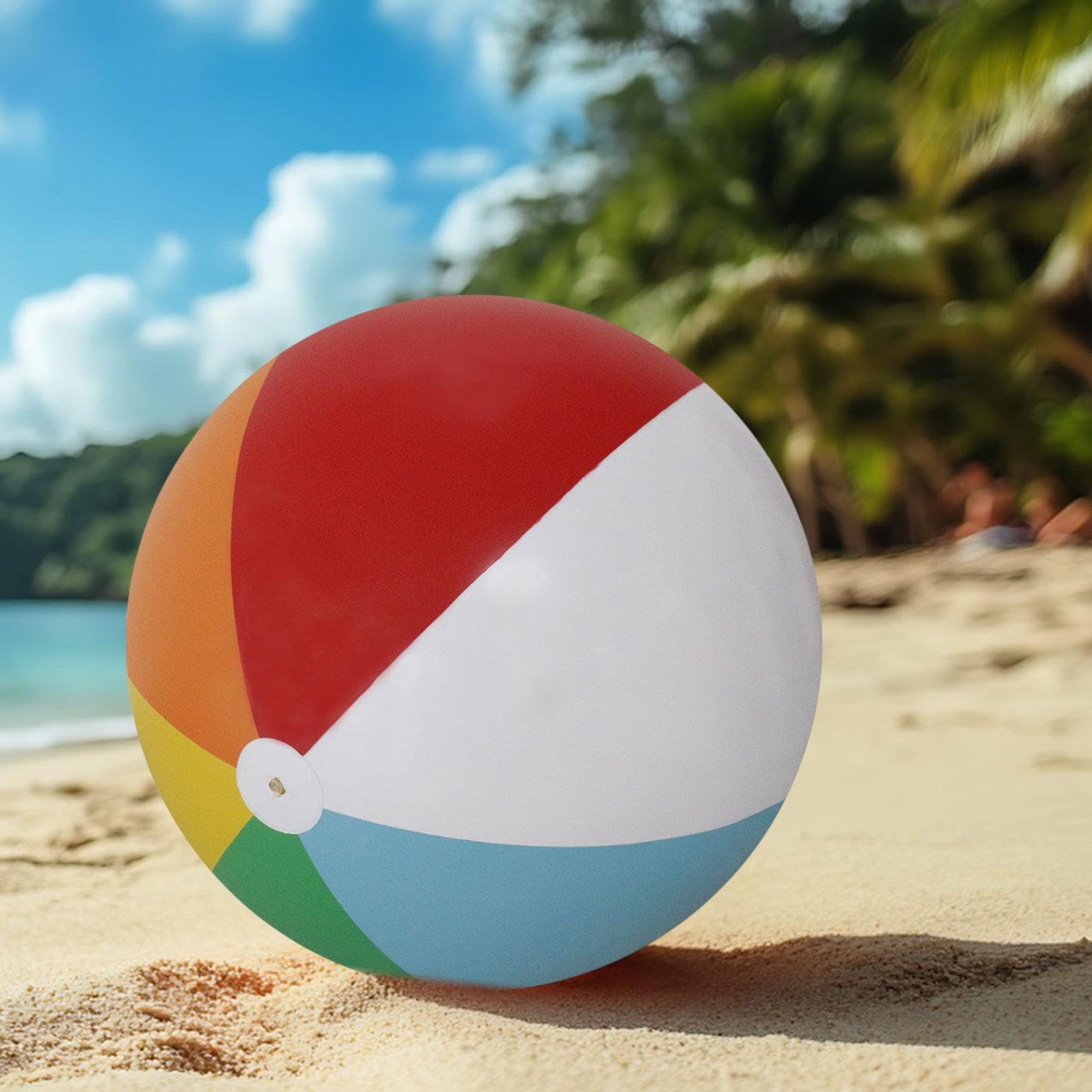 Palla da Spiaggia Gonfiabile in PVC, Grande, dai Colori Vivaci, per Giochi Acquatici in Piscina, Giocattolo di Intrattenimento, Materiale, 150 Cm