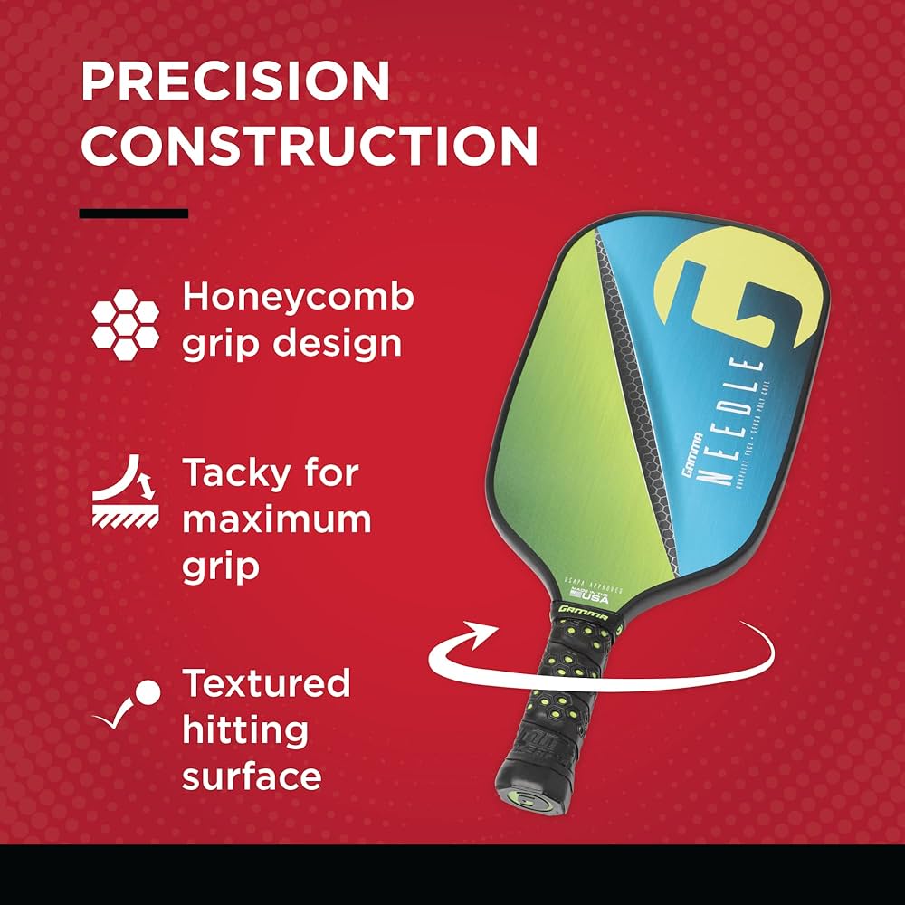 【お値下げしました】Gammaピックルボール　paddle！ブルー 即納】 GAMMA ピックルボールパドル FUSION POWER (ブルー