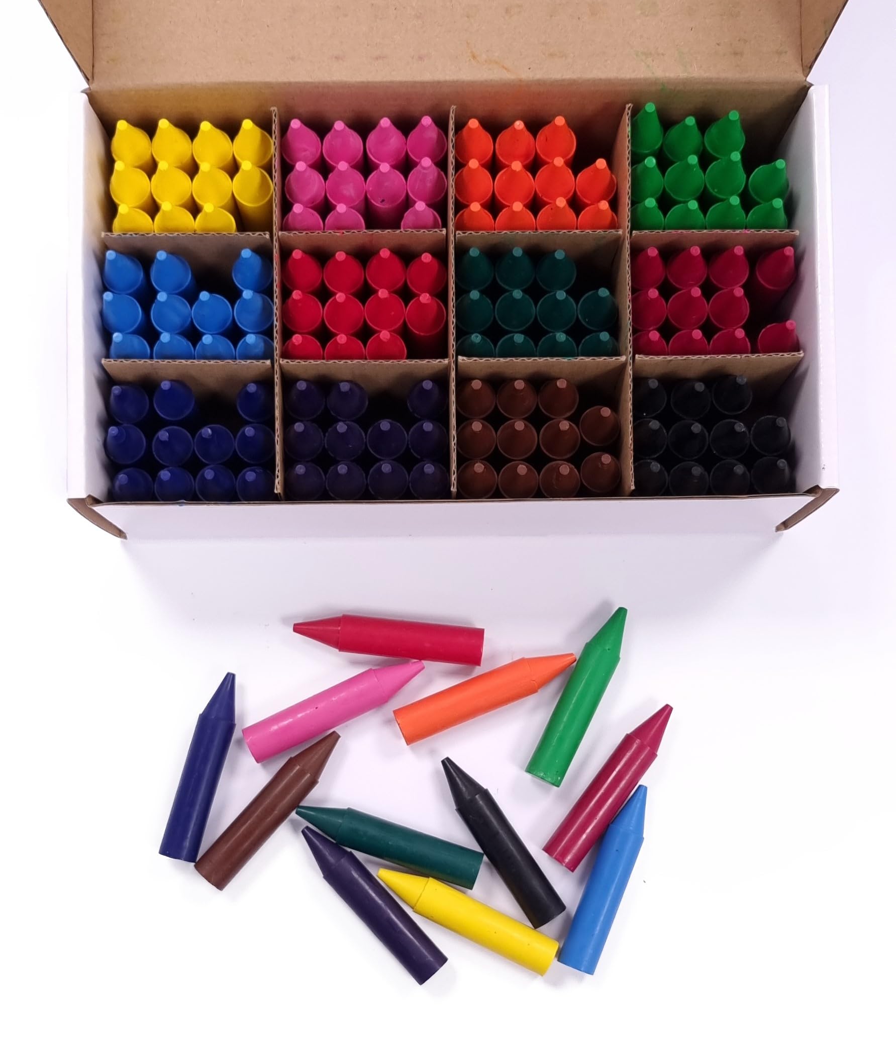 Major Brushes Assorted Wax Crayons Class Pack of 144