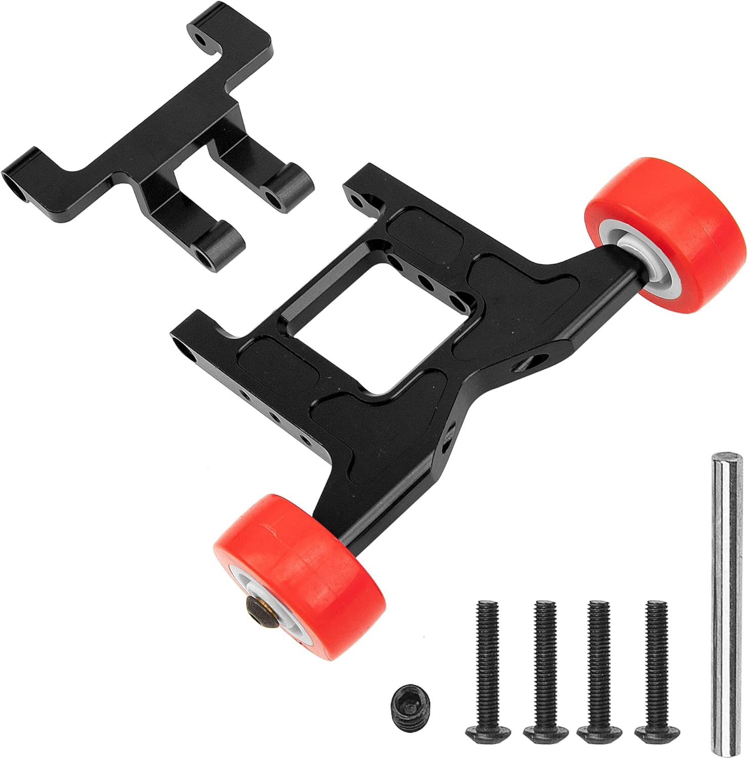 ShareGoo Wheelie Bar Set Front Stand Up Wheel Upgrades Part Compatible with 1/10 Arrma Granite & Big Rock 4x4 3S BLX Mega550,Kraton & Outcast 4x4 4S BLX RC Car (Black)