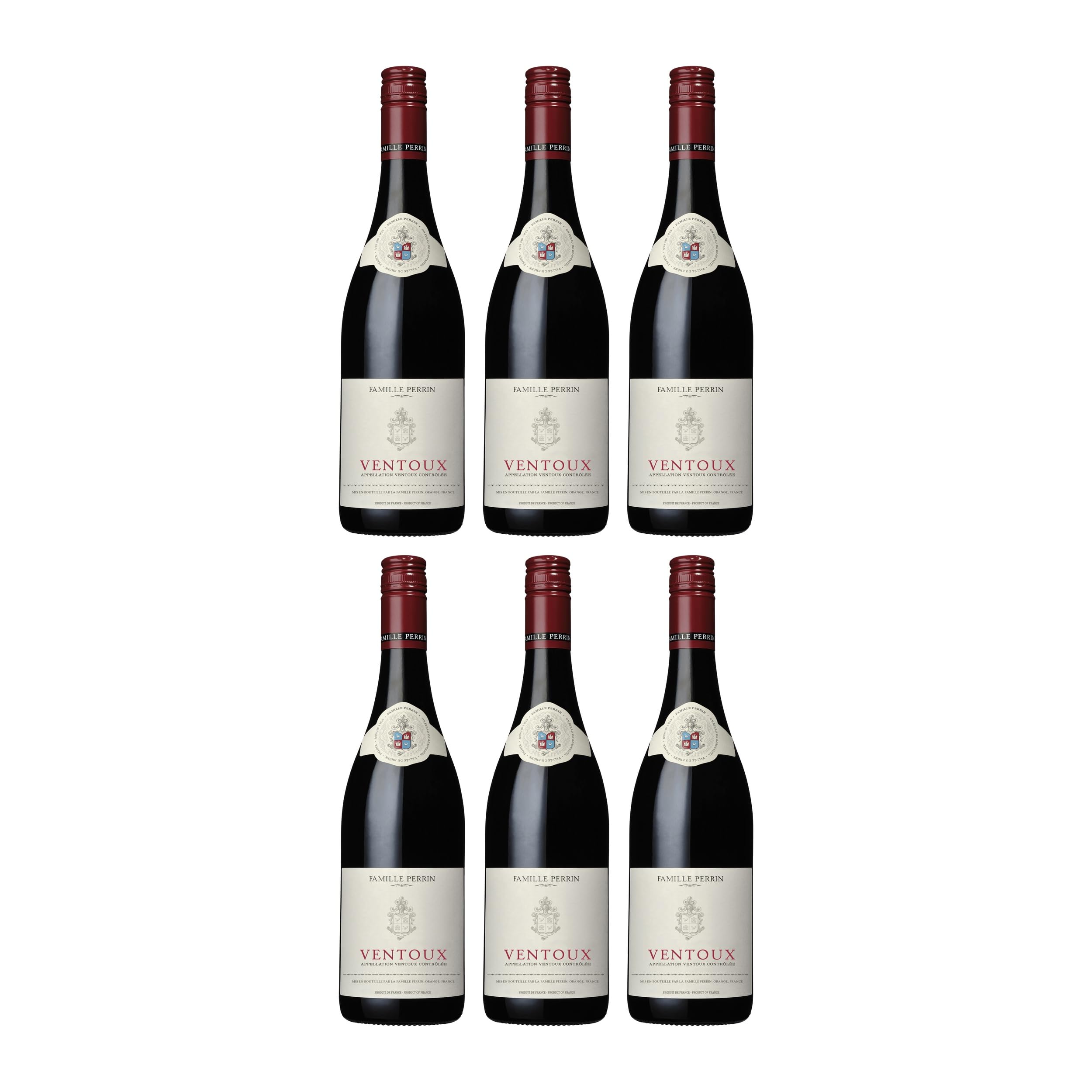 Famille Perrin Ventoux Rouge AOP Rotwein Rot Trocken Frankreich inkl. FeinWert E-Book (6 x 0.75 l)