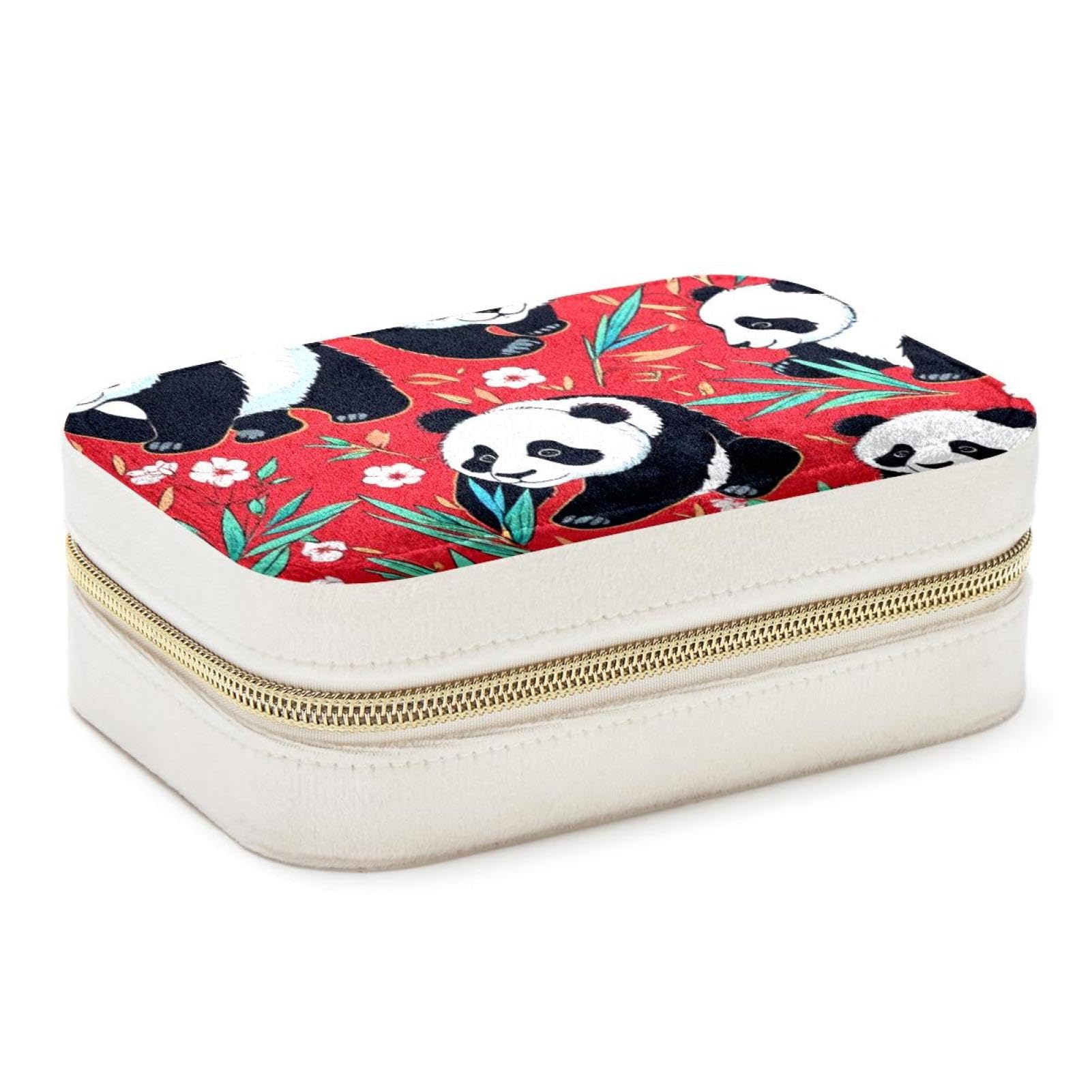 Boîte à bijoux voyage panda mignon pour organiser vos bracelets et boucles d'oreilles partout