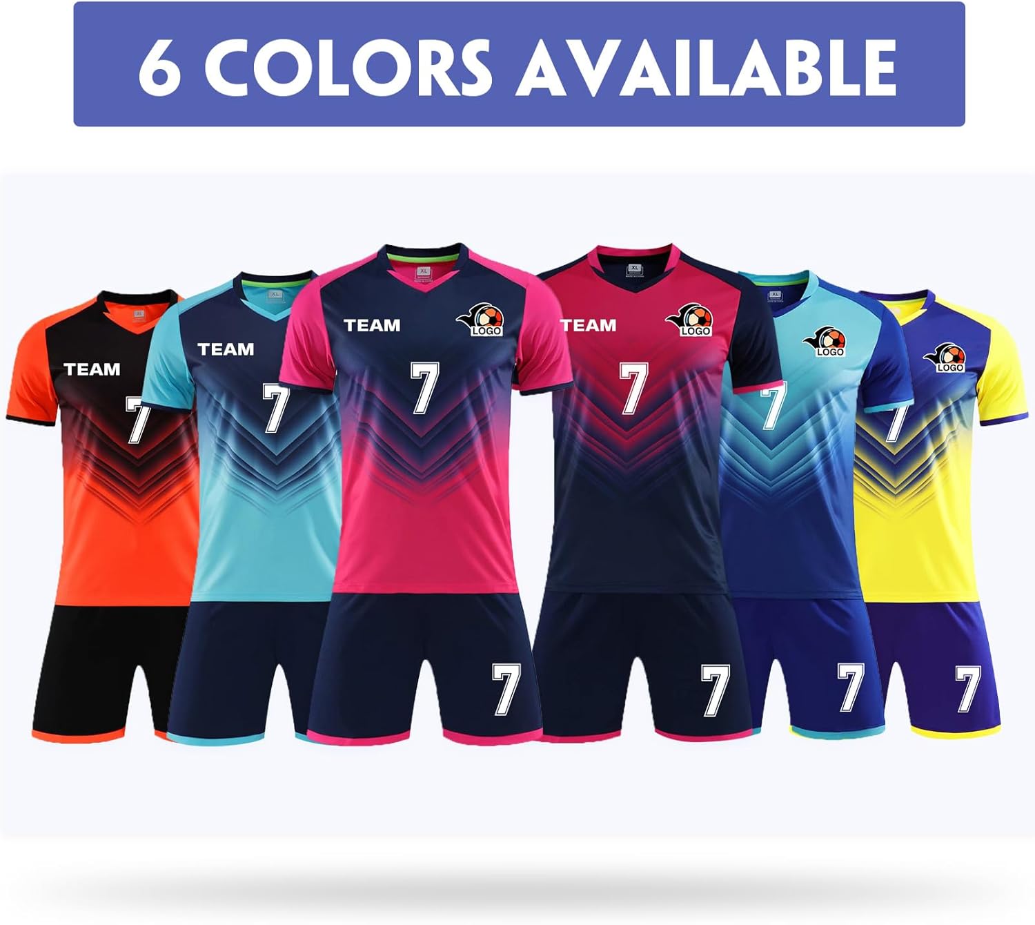 LAIFU Personalized Soccer Jersey for Adults Kids Custom Soccer Shirt with Name Number Logo - Image 6