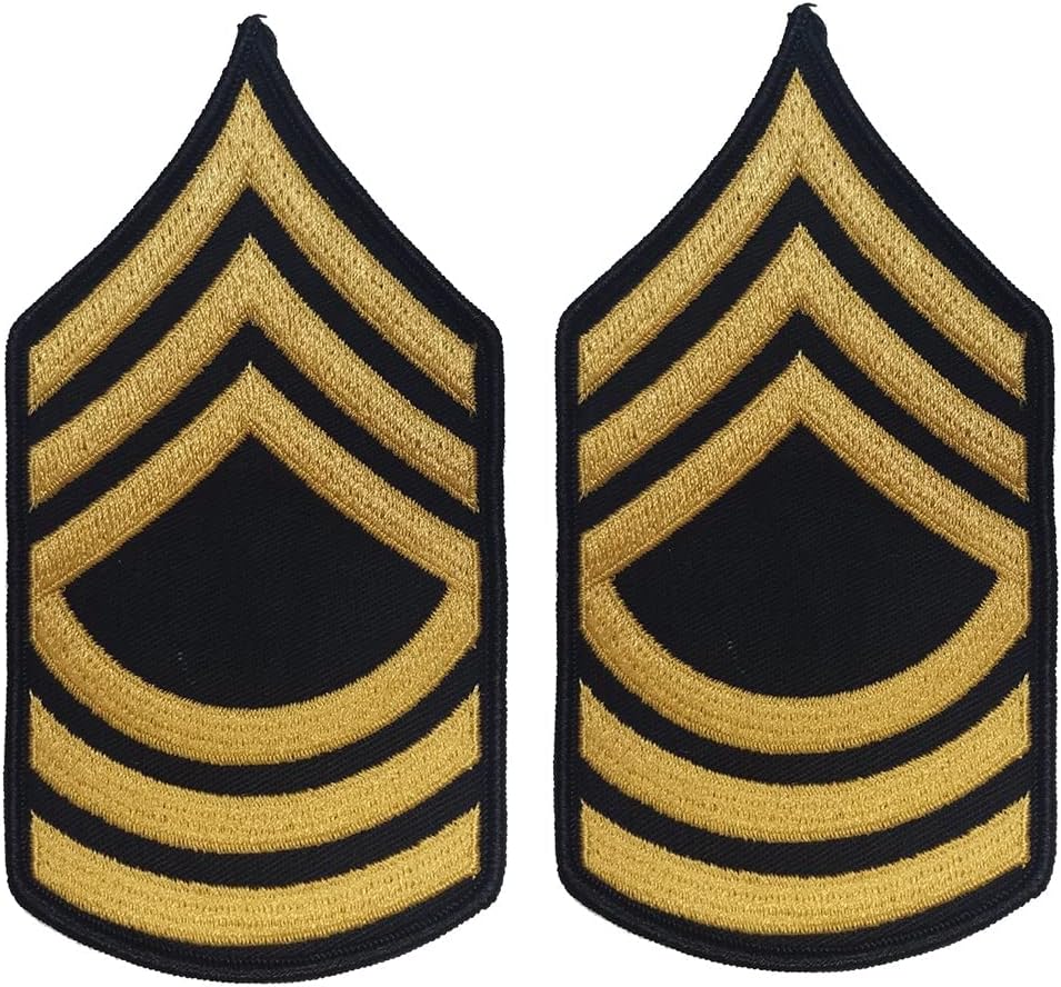 US Army Male Rank Gold On Blue Chevrons For ASU