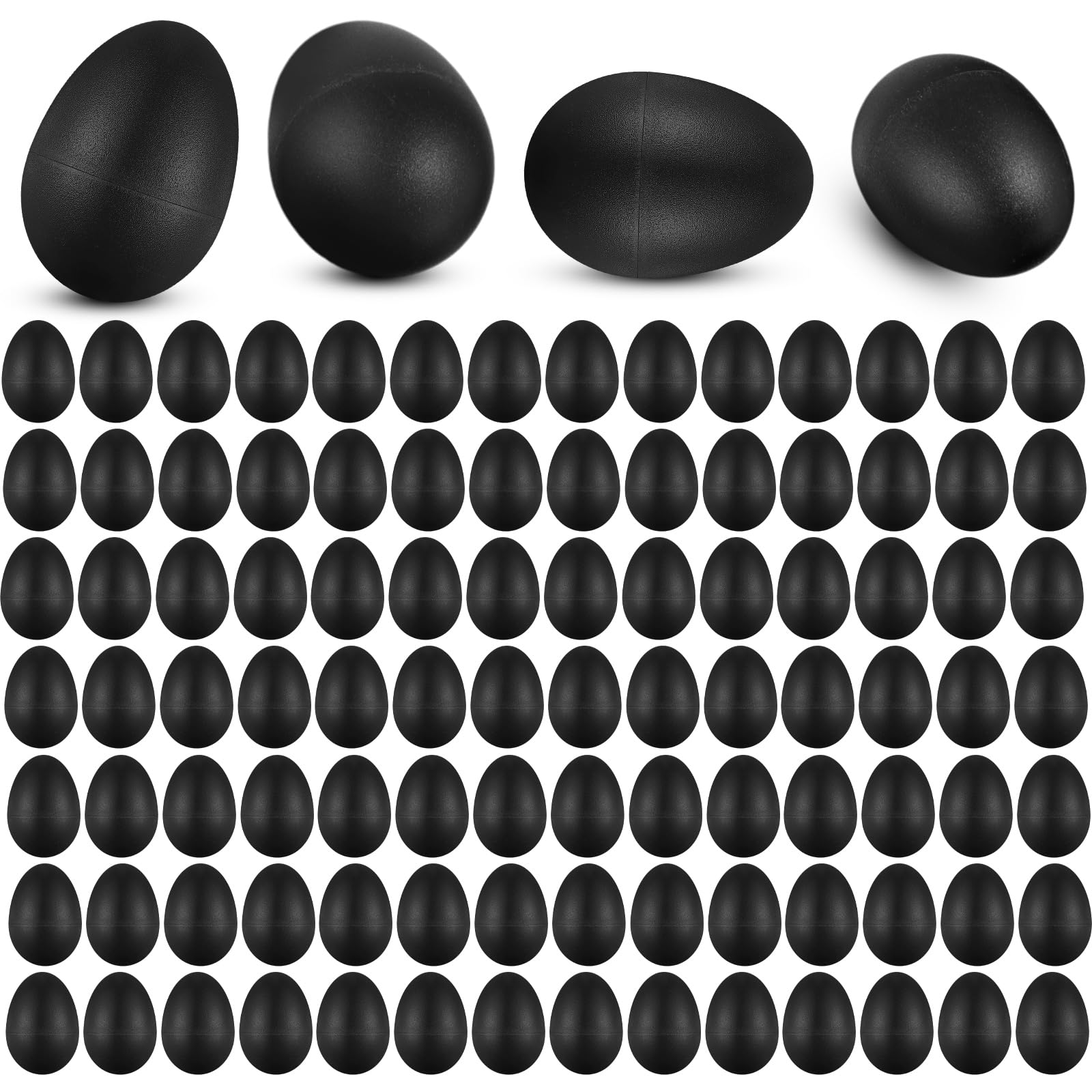 Yeshone 100 Pieces Egg Shakers Bulk Musical Instruments Percussion Maracas Egg for Kids Toys Plastic Shaker for Learning DIY Painting, Classroom Music