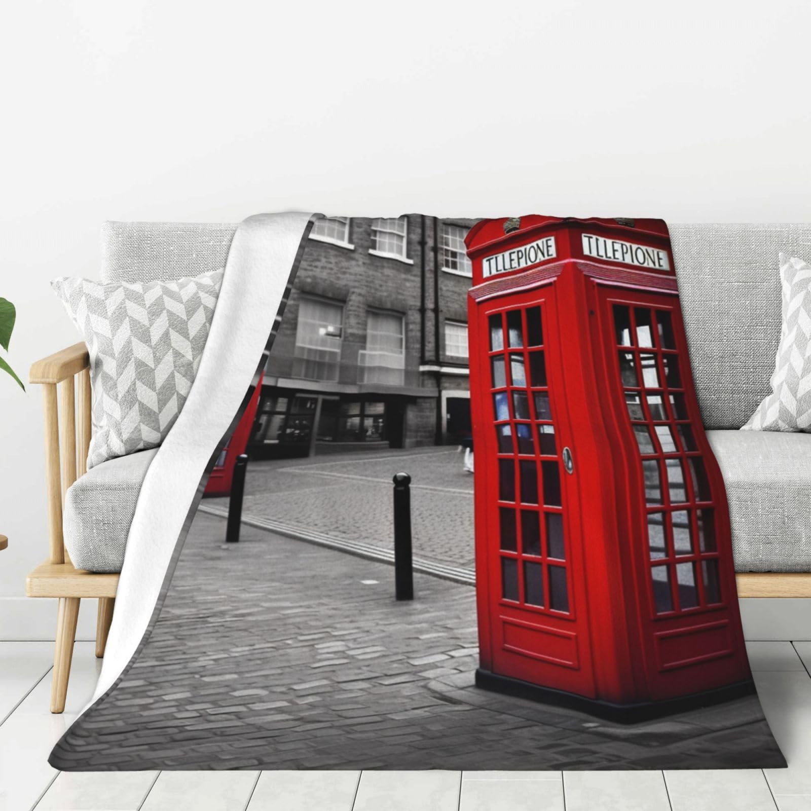 Couverture légère lit canapé plaid flanelle cabine Londres