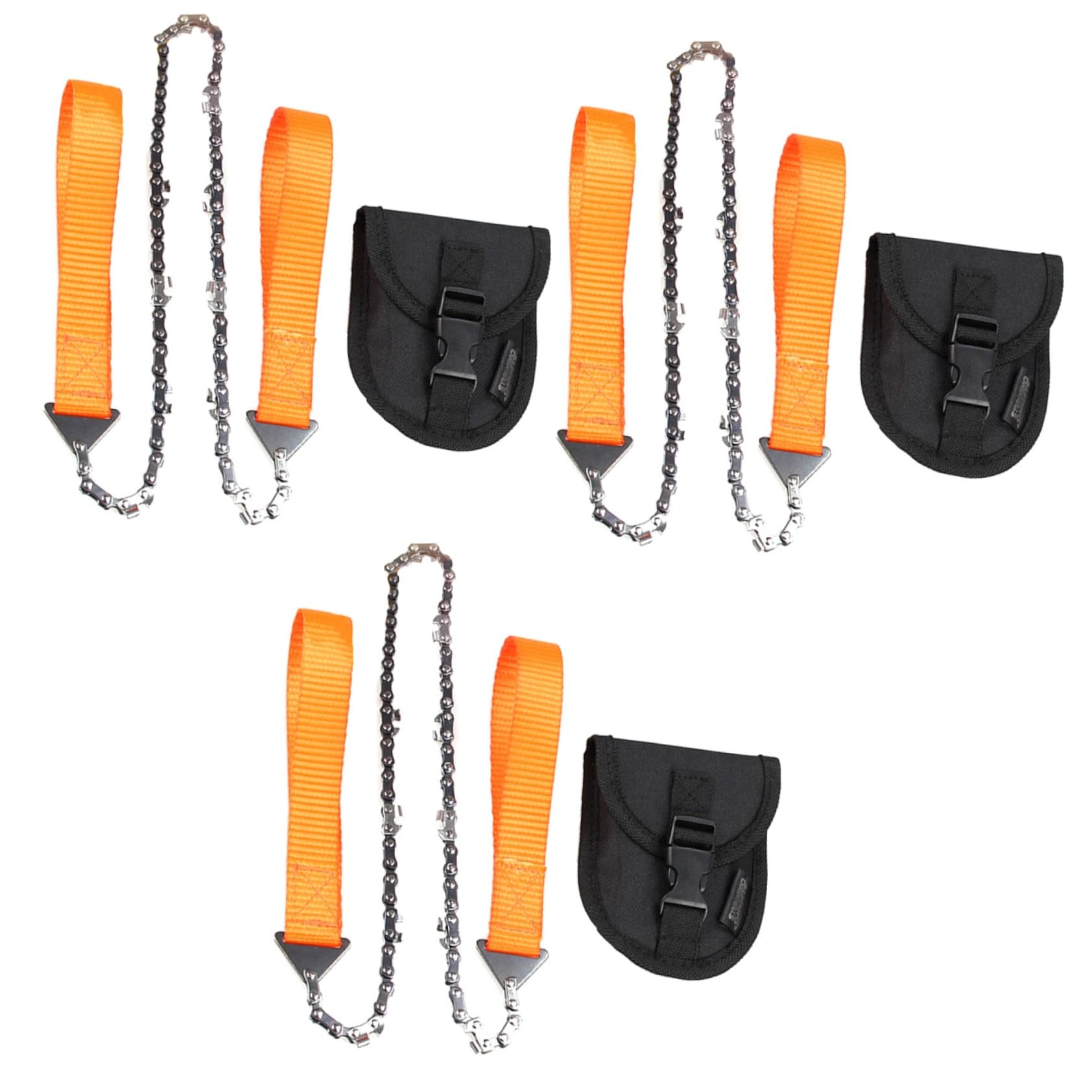 POPETPOP Scie À Chaîne Pliante Portable Outil De Camping Efficace 3 Pièces Avec Étui De Rangement Pour La Survie En Extérieur