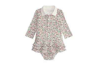Polo Ralph Lauren Kids Floral Soft Cotton Polo Dress Bloomer (Infant) Girl