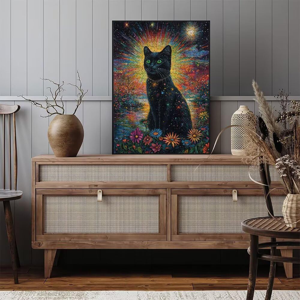 Fantasy Katze Puzzle 4000 Teile, Klassische Puzzles, Geschicklichkeitsspiel Puzzle für Erwachsene, Puzzlespiele für Die Ganze Familie, Mit Schöner Verpackung, Dekoration Puzzles DX0YL3-698