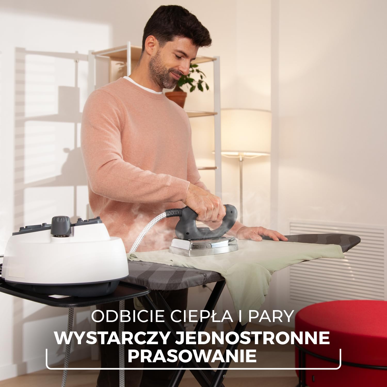 Vileda Total Reflect Ultimate deska do prasowania | Szybkie prasowanie, wytrzymała, szeroka powierzchnia, regulowana wysokość, XXL podpórka, łatwa do składania i przechowywania