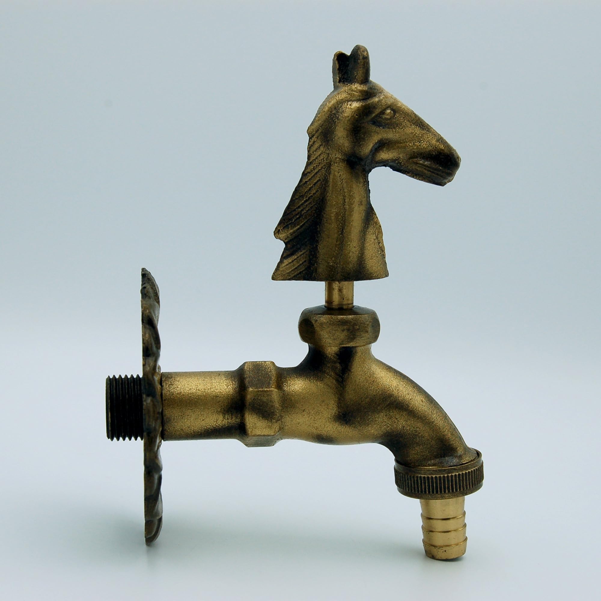 GRIFO JARDIN 1/2" DECORATIVO "CABALLO" CON RACOR MANGUERA