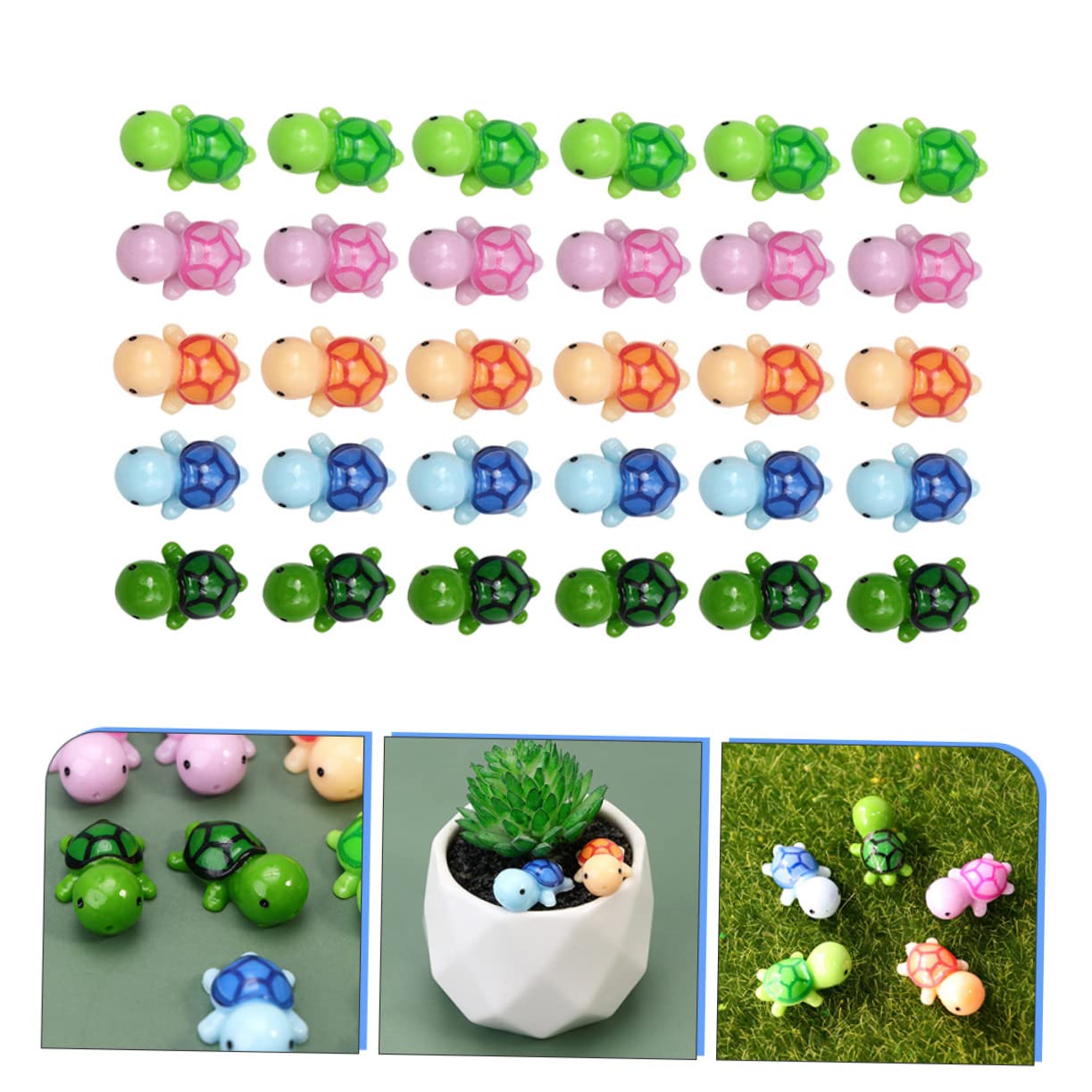 Mini Tortugas Y Patos De Resina Luminiscentes – 60 Piezas De Animales En Miniatura Para Decoración, DIY Y Paisajes