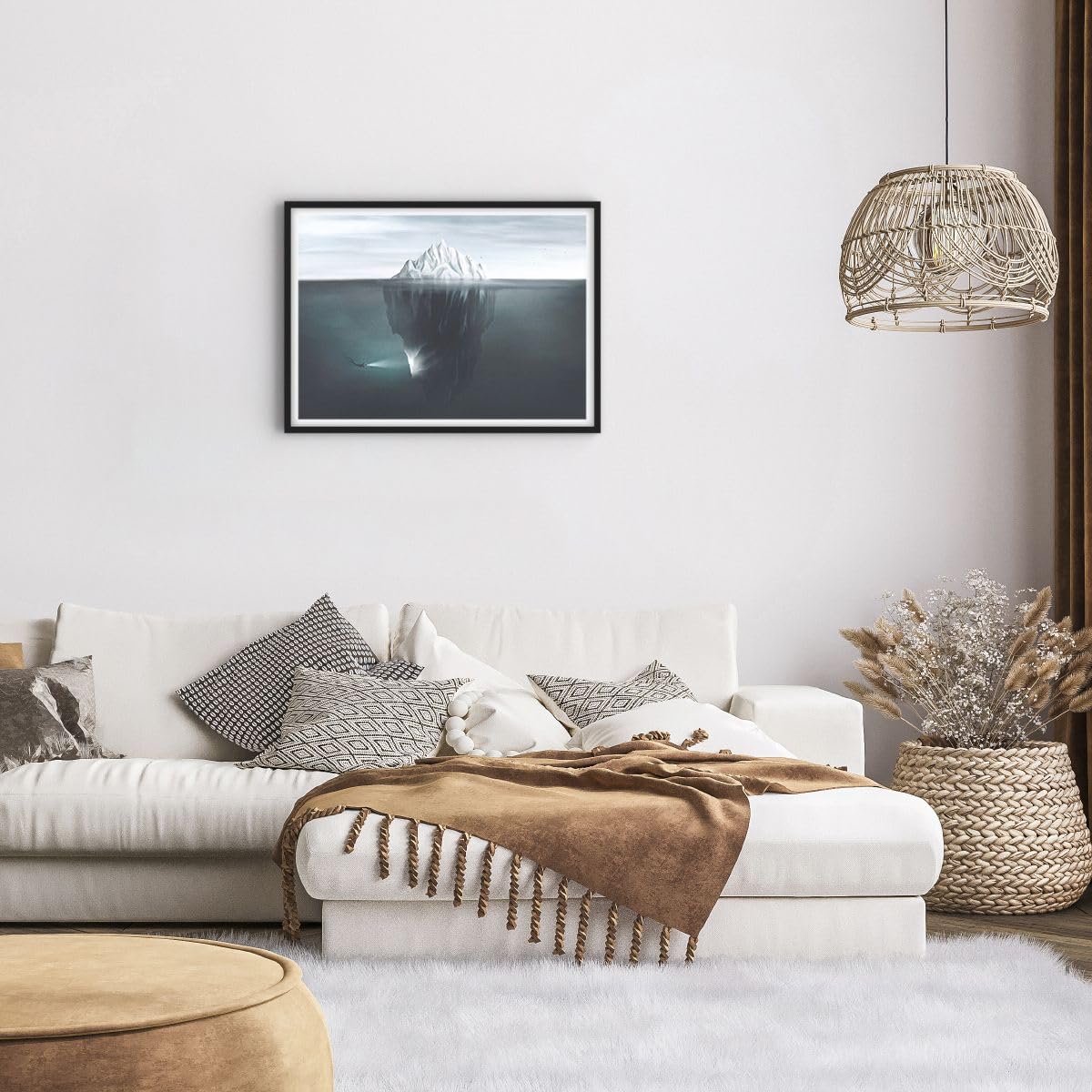ARTTOR Poster da Parete 70x50 cm Cornice Nera Paesaggi Marino - 5951 - P2B
