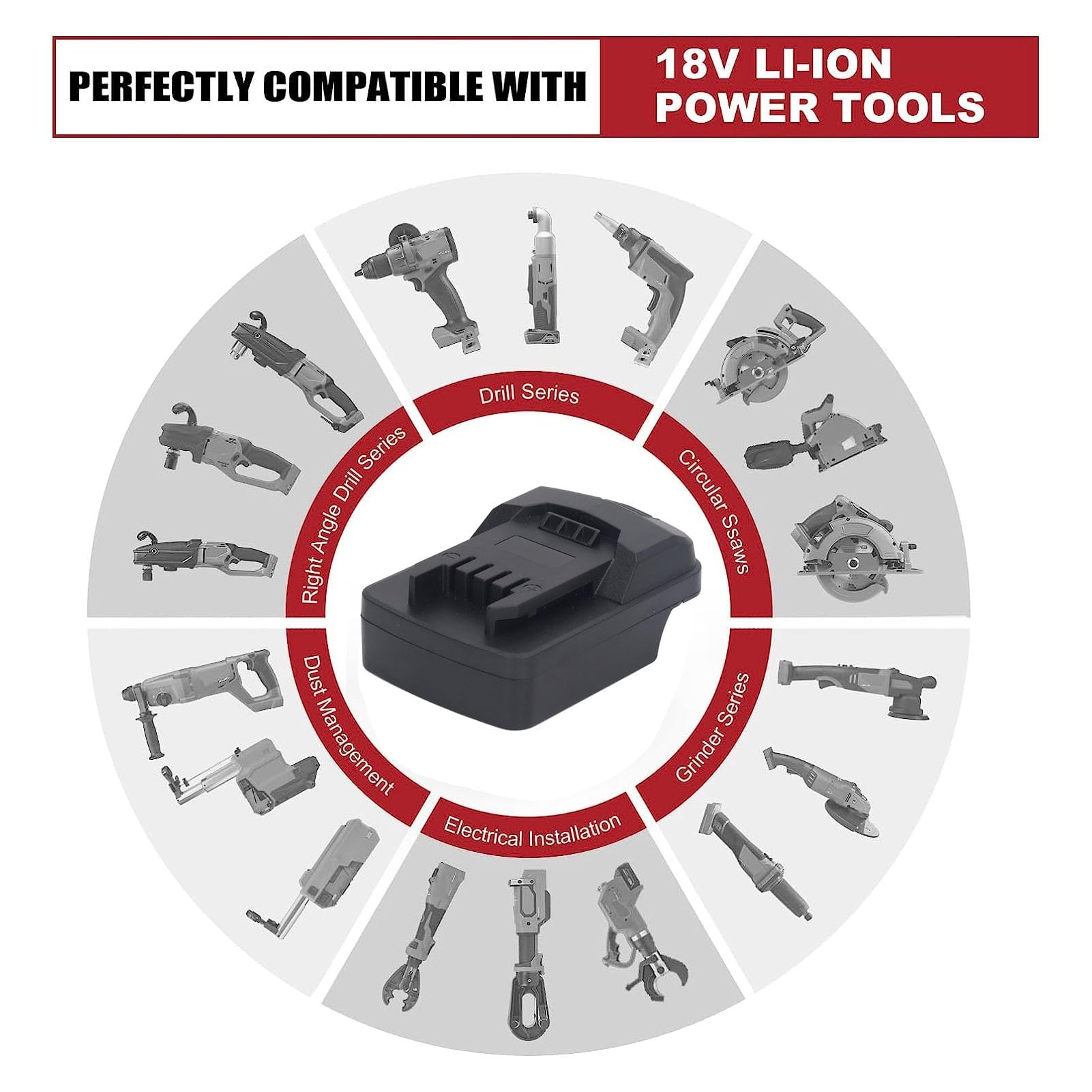 Convertidor Adaptador de Batería 18V/20V para Parkside X20V Herramientas Eléctricas de Litio Convertidor de Energía Inalámbrica