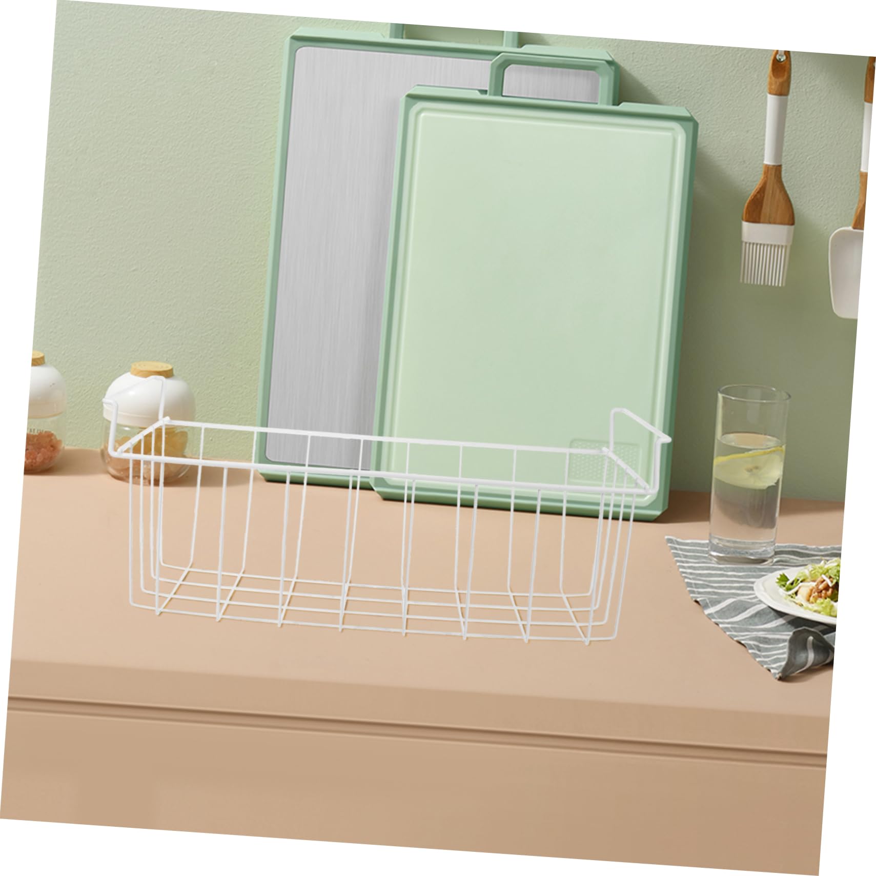 Gefrierschrank Organizer Drahtkorb Mit Trennwand Tiefer Rechteckiger Aufbewahrungskorb Stapelbar 53x22x20cm Für Gefrierfach Und Kühlschrank