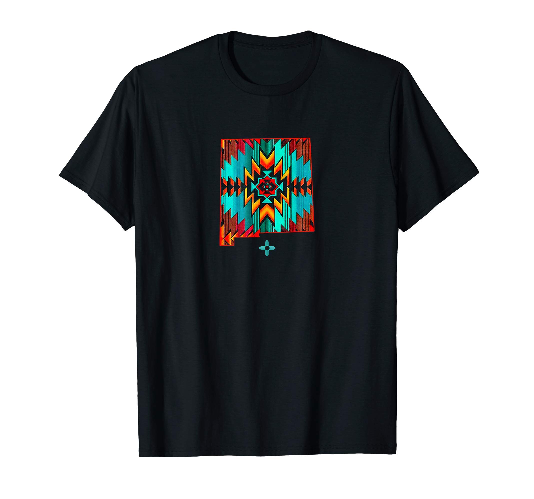 New Mexico Gifts by MCMANew Mexico State Floral Design NM Zia Art Print T-ShirtOEKO-TEX STANDARD 100