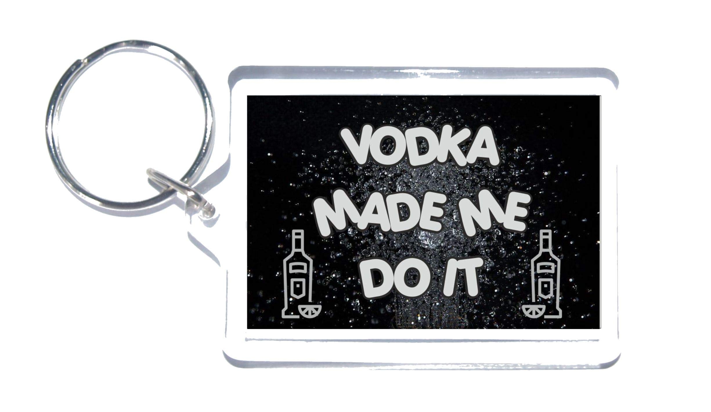 Clare's Cosmetics Vodka Made Me Do It, Novelty Keyring, Funny, Present For Birthday/Christmas For Alcohol Lovers