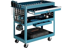 3-Tier Rolling Tool Cart with Drawers