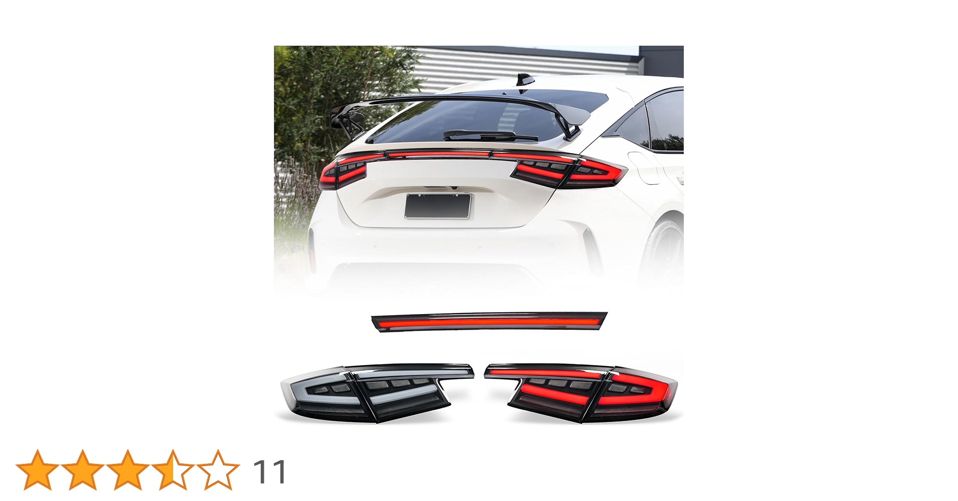 Amazon | Archaic シビック テールランプ FL1 FL4 FL5 タイプr 一文字