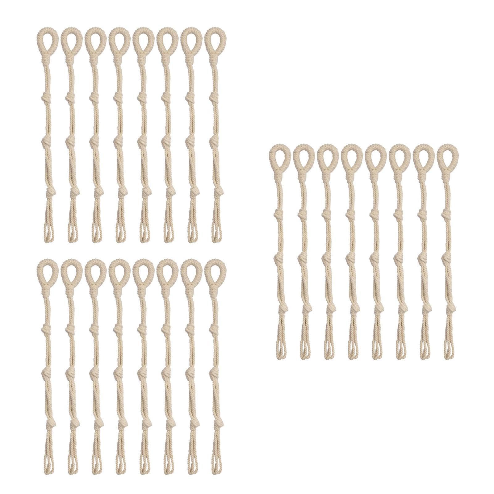 Hemobllo 3 Ensembles Holders De Pots Suspendus Macramé Corde Ajustable Pour Plantes Grimpantes Décoration Intérieure Extérieure Ropes De Suspension Robustes Élégantes 8 Pièces * 3