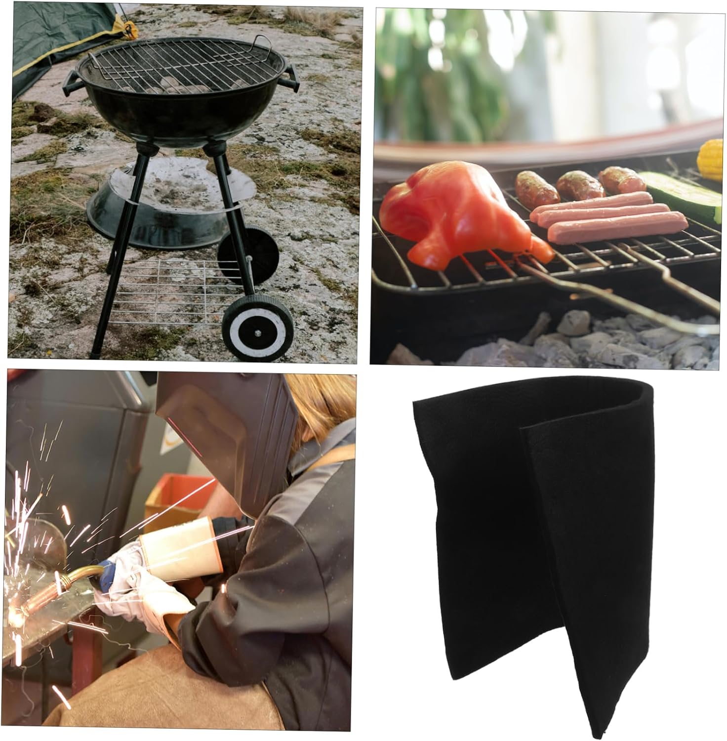Welding Blanket Fireproof Insulating Mat Fire Retardant Blanket for Outdoor Camping Bbq