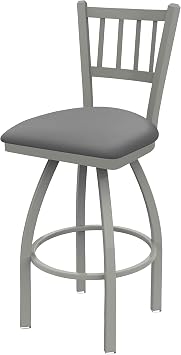 HBS 810 Contessa 25" Swivel Counter Stool with Anodized Nickel Finish and Canter Folkstone Grey Seat