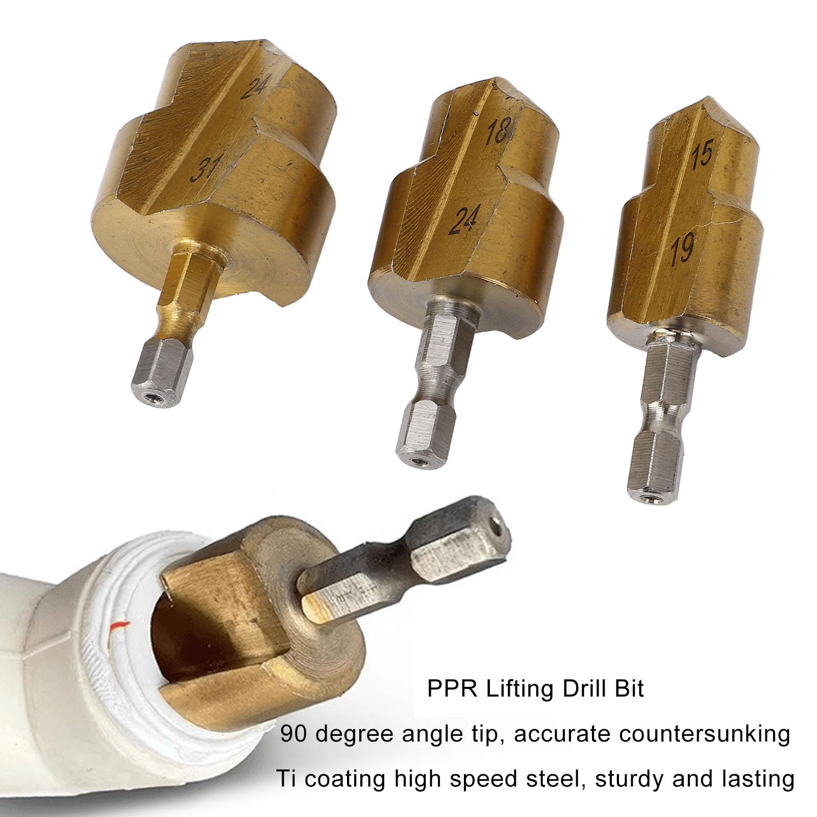 3 Pièces De Levage PPR, Foret étagé, Outil De Connexion De Tuyau D'eau à Tige Hexagonale 20/25/32mm, Processus Entièrement Ouvert