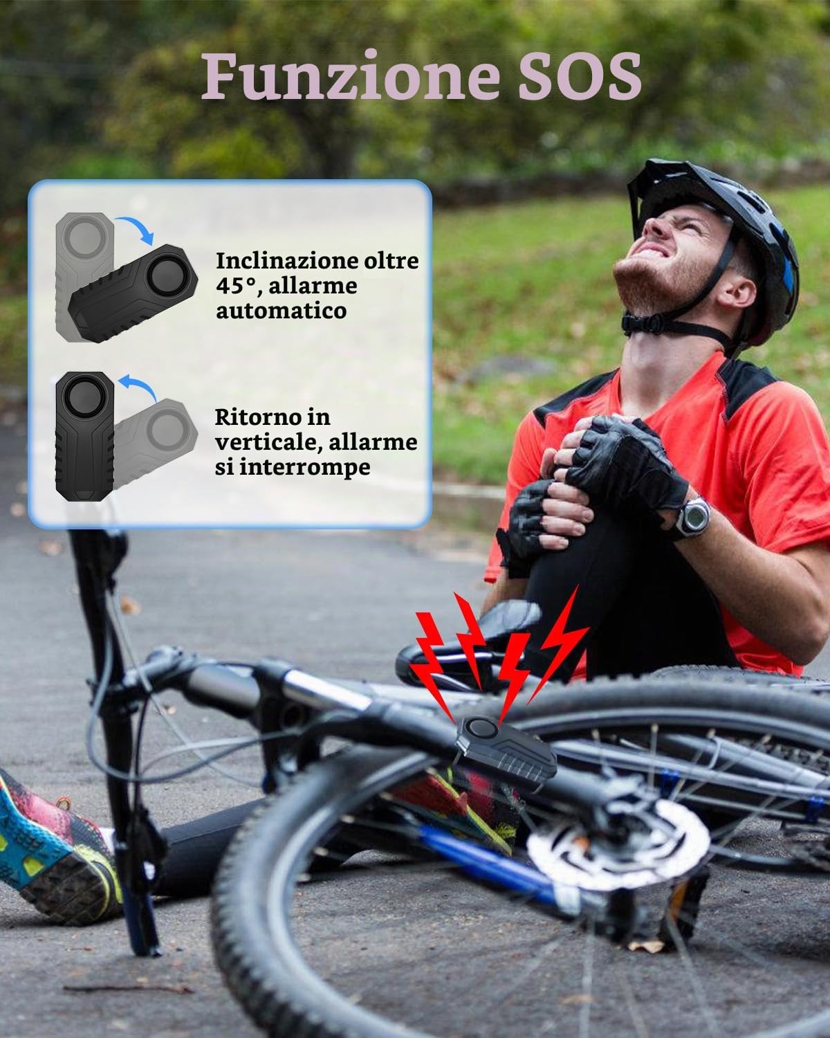 Cruxer Allarme Moto Bicicletta Con Telecomando,Senza Fili Antifurto Bici Impermeabile IP65,113dB, Elettronico, Monopattino Elettrico Auto, Sonoro, Veicoli Porta Finestra
