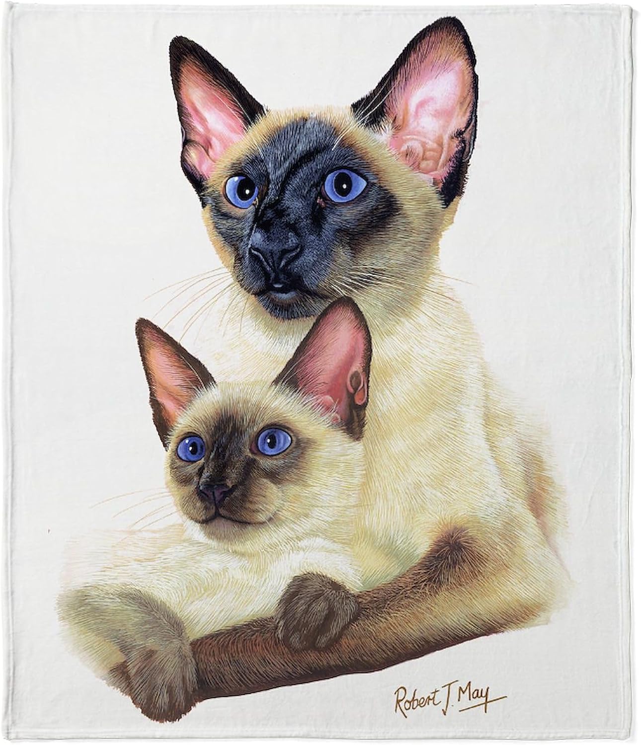 CafePress Russian Blue Gray Cat Throw Blanket Super Soft Fleece Plush Throw Blanket, 60"x50"