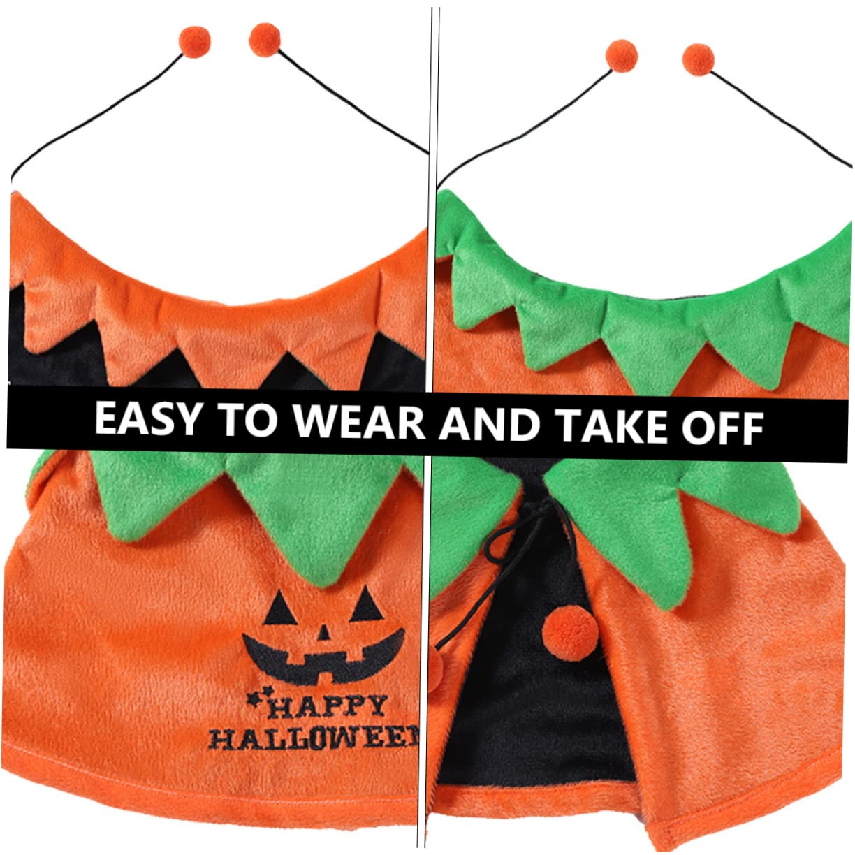 POPETPOP 3Pcs Accessori Per Il Cani Cartoni Animati Decorazione Regali Cat Cape Festival Orange Abbigliamento Decorazioni Divertente Pet Gattino Gatti Doppio Mantello Partito