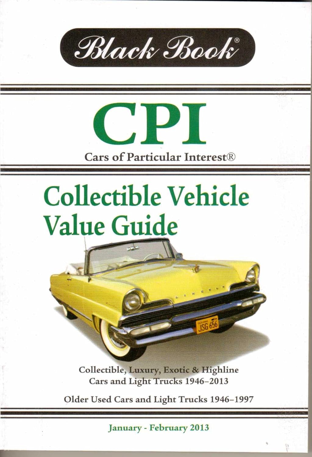 Black Book "CPI" Cars of Particular Interest, Jan/Feb 2013 (Collectible