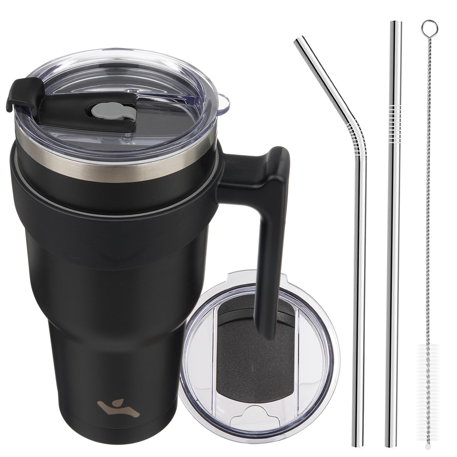 Konokyo 40 oz Tumbler with Handle and Straw, Insulated Travel Mug