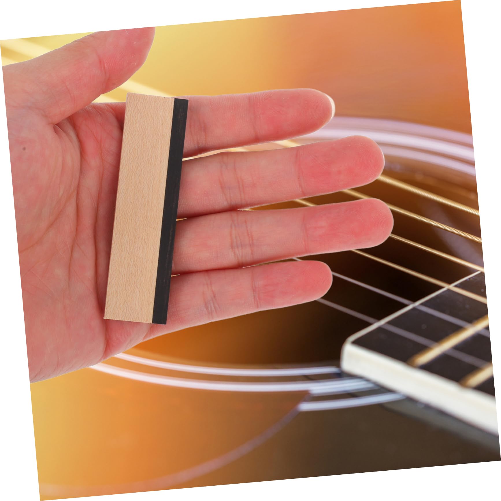 Toyvian Selle de Chevalet en Bois Marron en Érable et Ébène Pont Découpé et Rainuré Accessoire pour Guitares Acoustiques pour Guitare Dobro