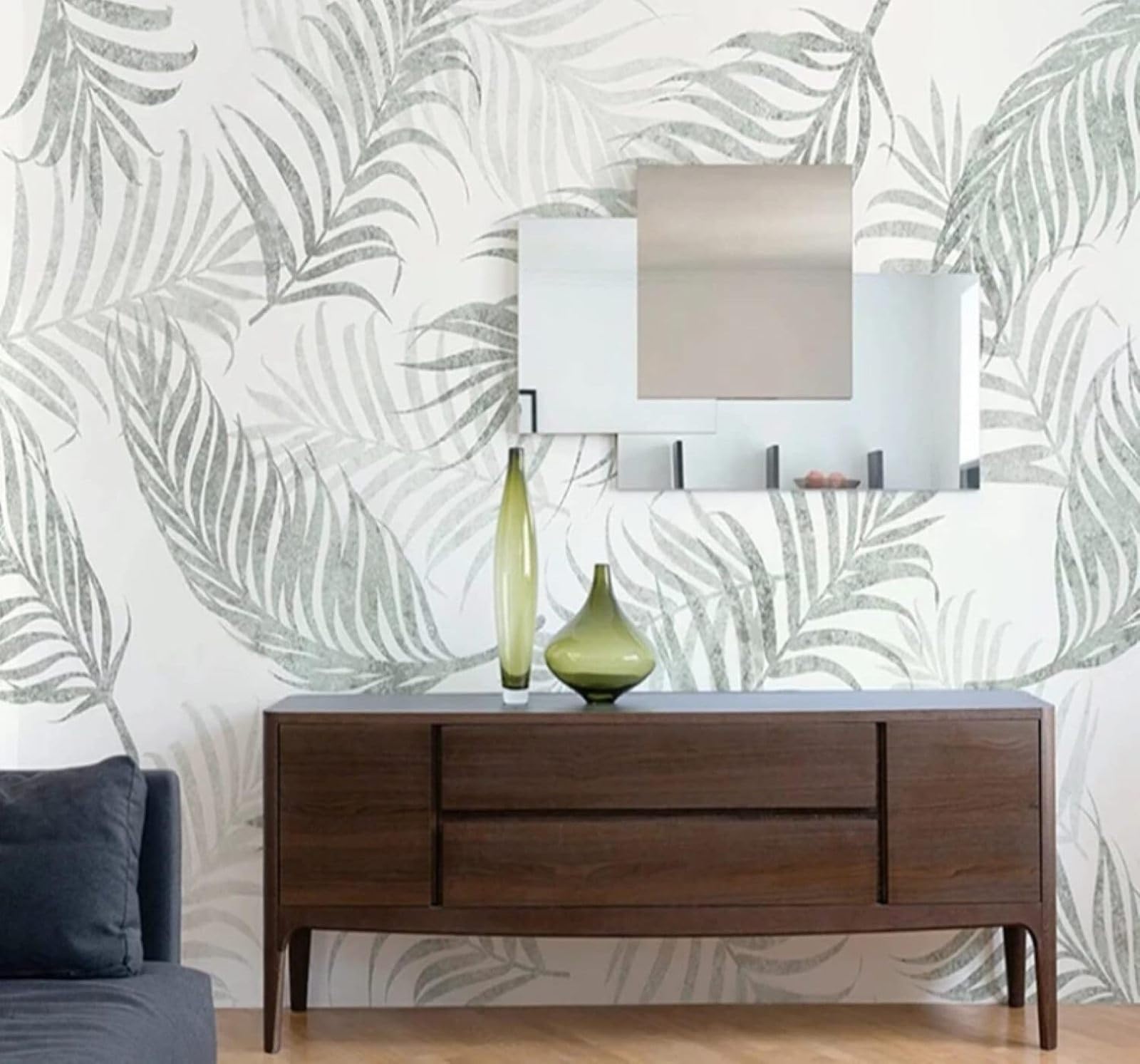 Xlming 200Cm×140Cm(B×H) Minimalist Retro Hand Drawn Plants Leaves 3D Wallpaper Luxury Home Dining Decor Paste Sofa Living Room The Wall For Bedroom Mural-200Cm×140Cm