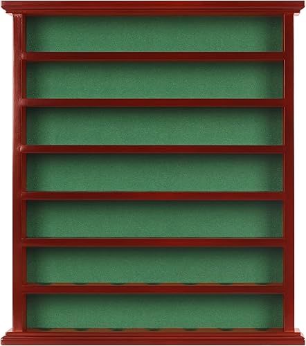 Vista 9 de DisplayGifts Regalo de golf 49-Estante de gabinete de exhibición de pelotas de golf, sin puerta abierta acabado de caoba Acabado en caoba