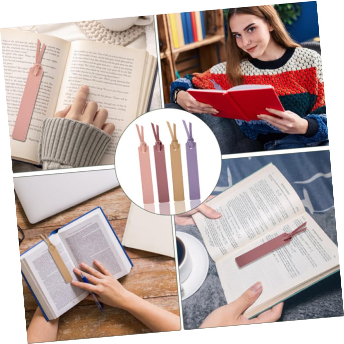 Gadpiparty 5 Ensembles Signet En Cuir Beaux Marque-pages Onglets De Livre Signet Des Enseignants Marque Livre En Cuir Marque-page Pour Les Livres Fourniture De Lecture Signets 8 Pièces * 5