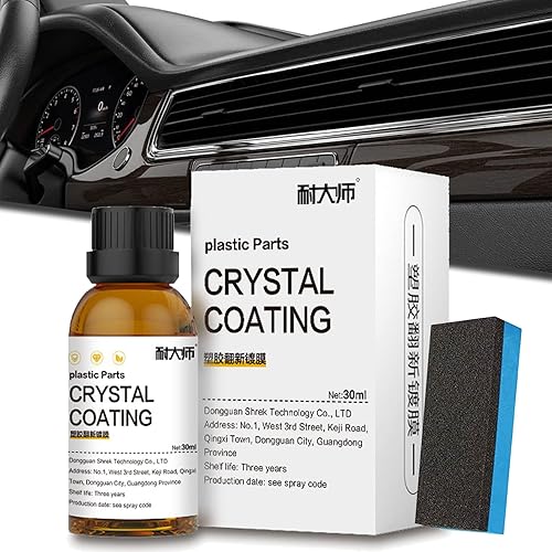 Revestimiento de cristal para PláStico Del Carro, NaiDaShi Piezas de Plástico Revestimiento de Cristal para Coche con Esponja, Líquido Para El