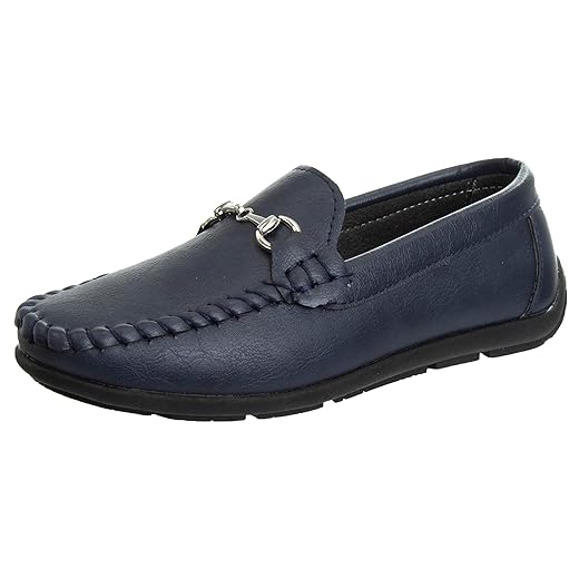Josmo Boys Moccasin Driving Loafers - Casual Dress Penny Slip On Boat Shoes (Toddlers - Little Kids - Big Kids)