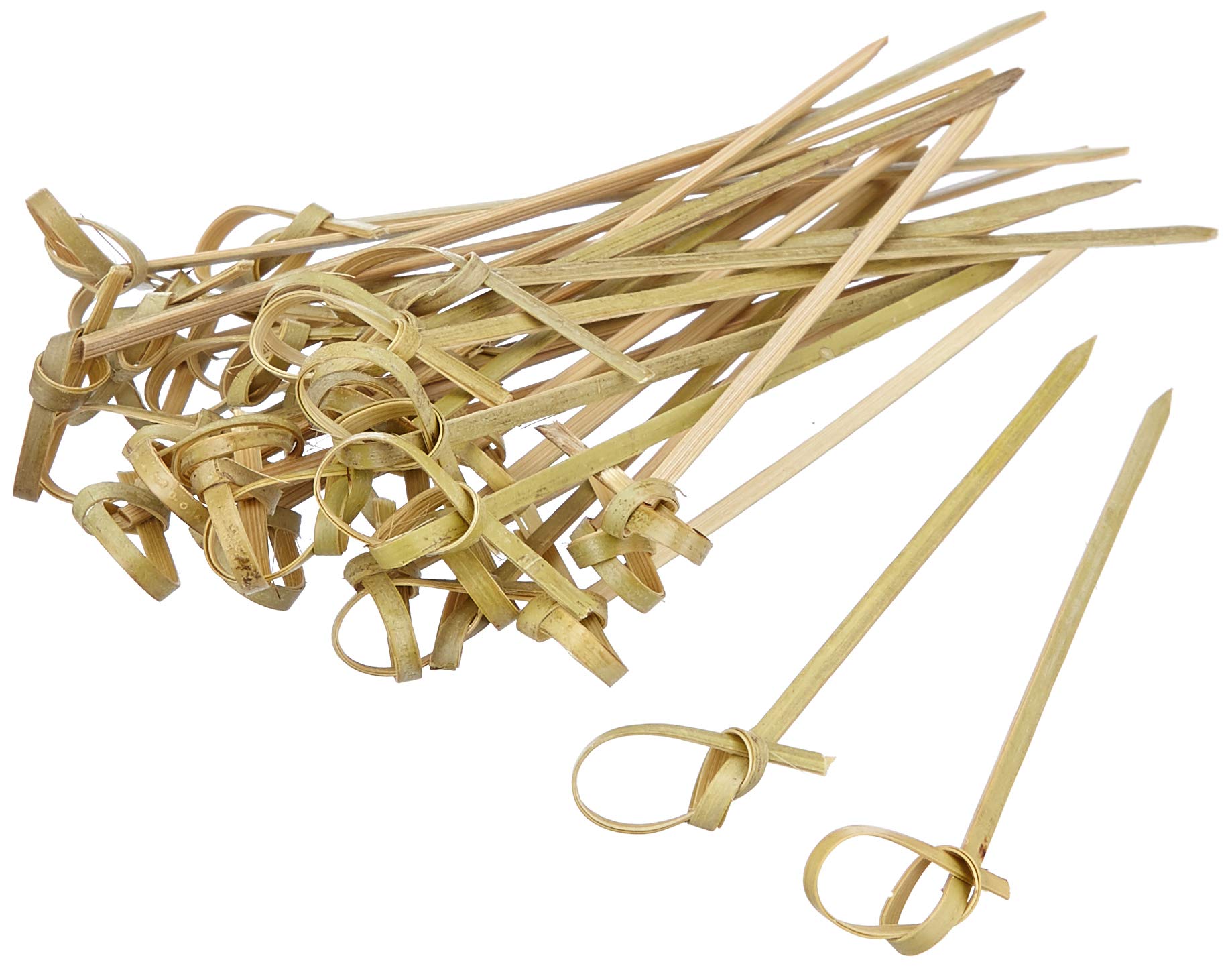 Papstar 16770 Fingerfood - Stecchini in bambù da 10 cm, annodati alla sommità